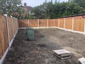 Featherboard panel fencing West Kirby
