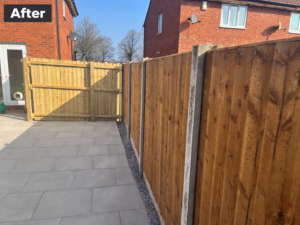 Panel Fence Installation in Greasby