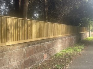 Wall topped Feather Edged Fencing in Sefton