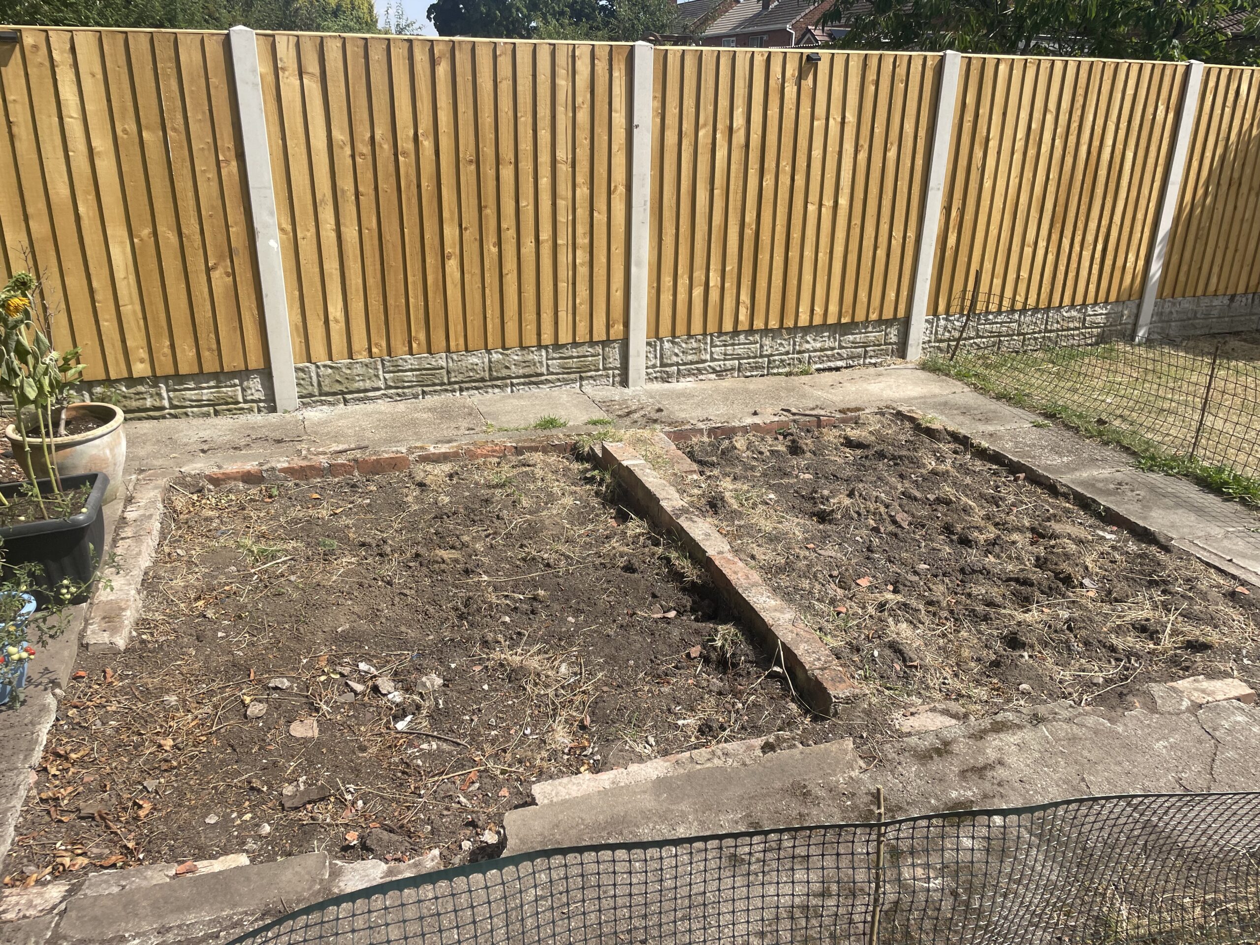 Example of Panel Fencing with Gravel Board and Concrete Posts