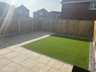 New panel and cross-and-rail fencing with timber posts in Moreton