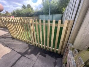 Picket fence in a school in Liverpool